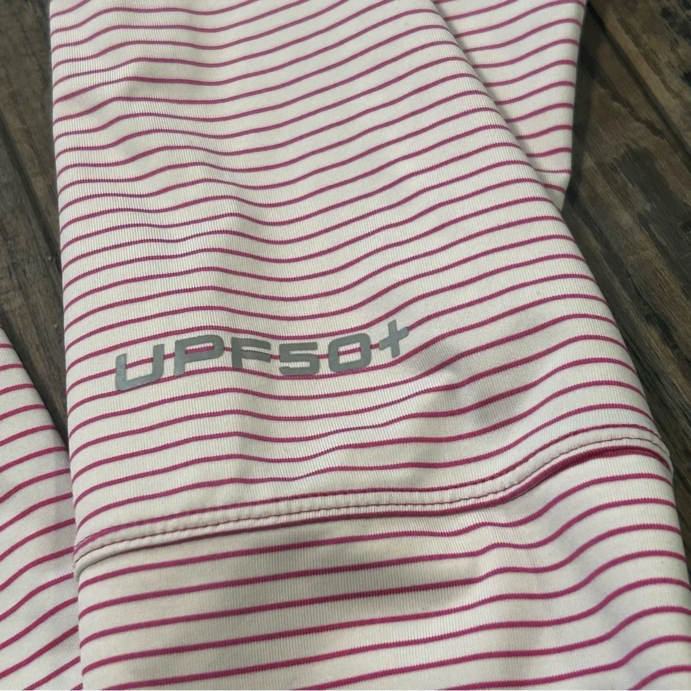 Coolibar Long Sleeve Polo Shirt‎ Mens Medium UPF 50+ Sun Protection FLAW